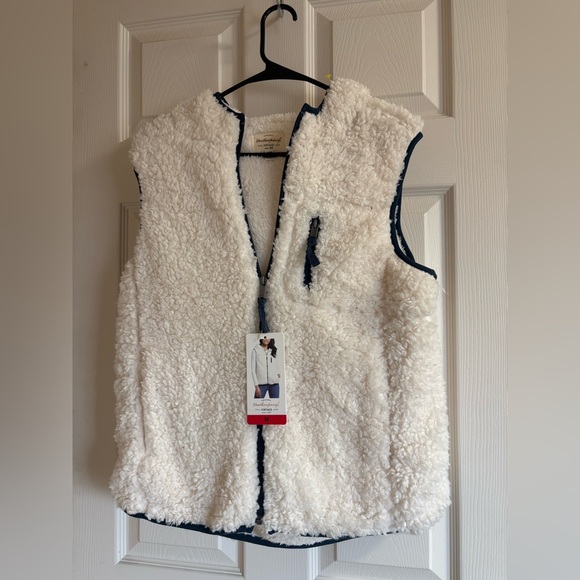 Weatherproof Jackets & Blazers - Weatherproof Vintage White Vest with Dark Trim